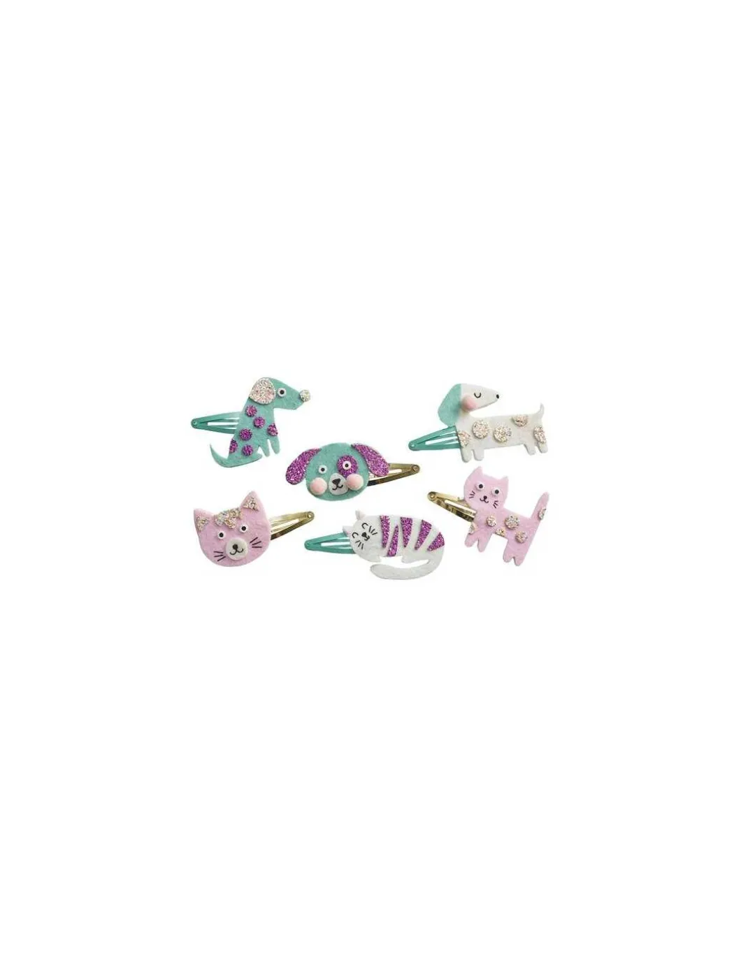 6 barrettes pailletées à créer Little Pets - Janod