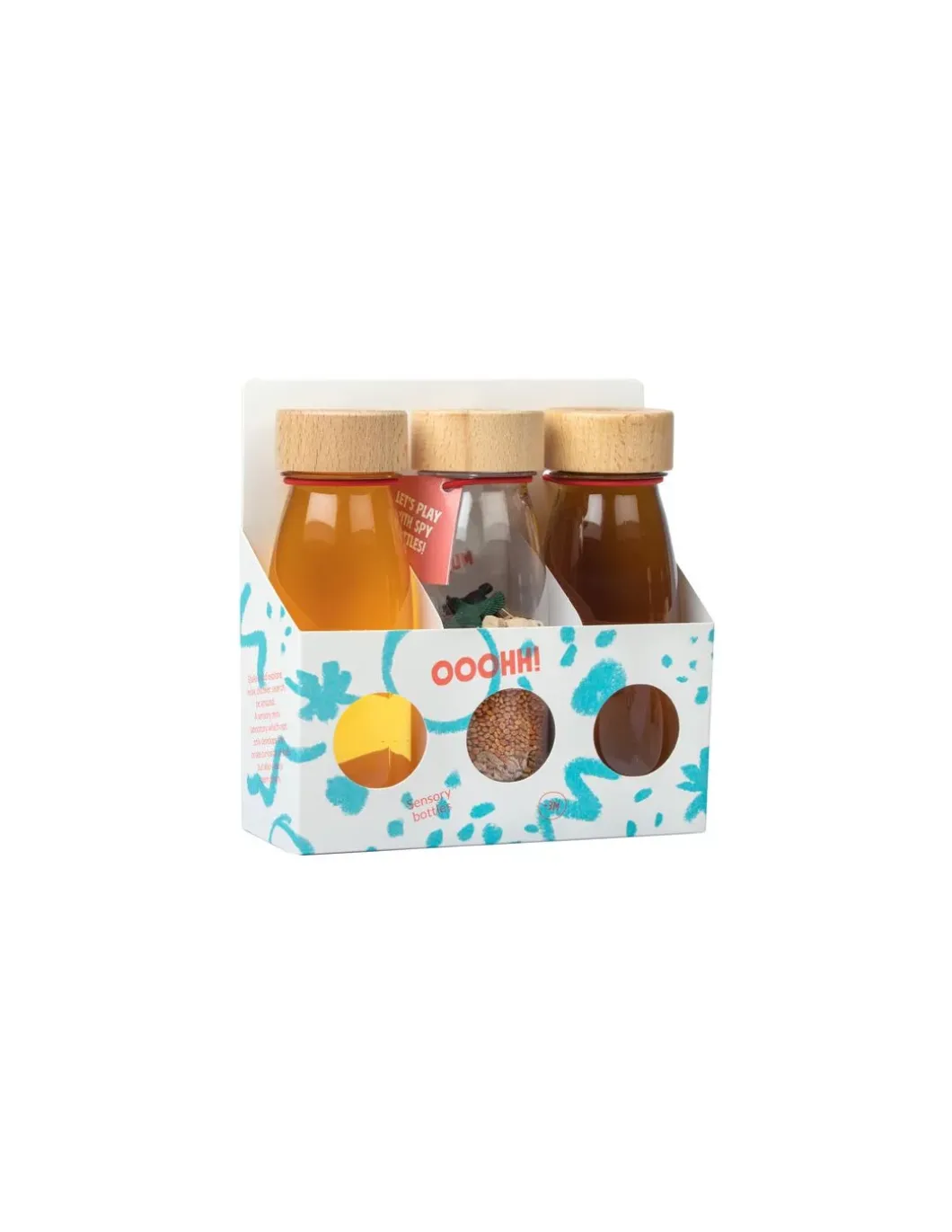 3 bouteilles sensorielles bois et forêt - Petit Boum
