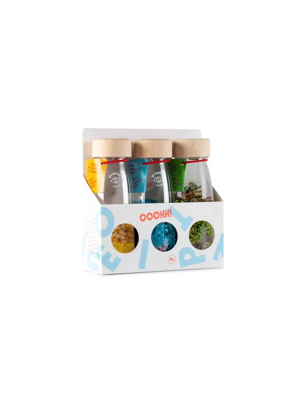 3 bouteilles sensorielles nature - Petit Boum