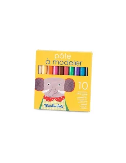 10 bâtonnets de pâte à modeler Les Popipop - Moulin Roty