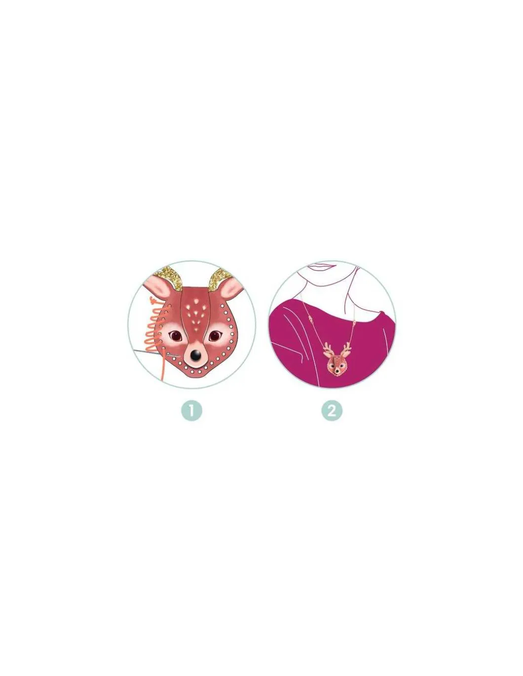 3 colliers à secrets à créer Etincelants - Do It Yourself - Djeco