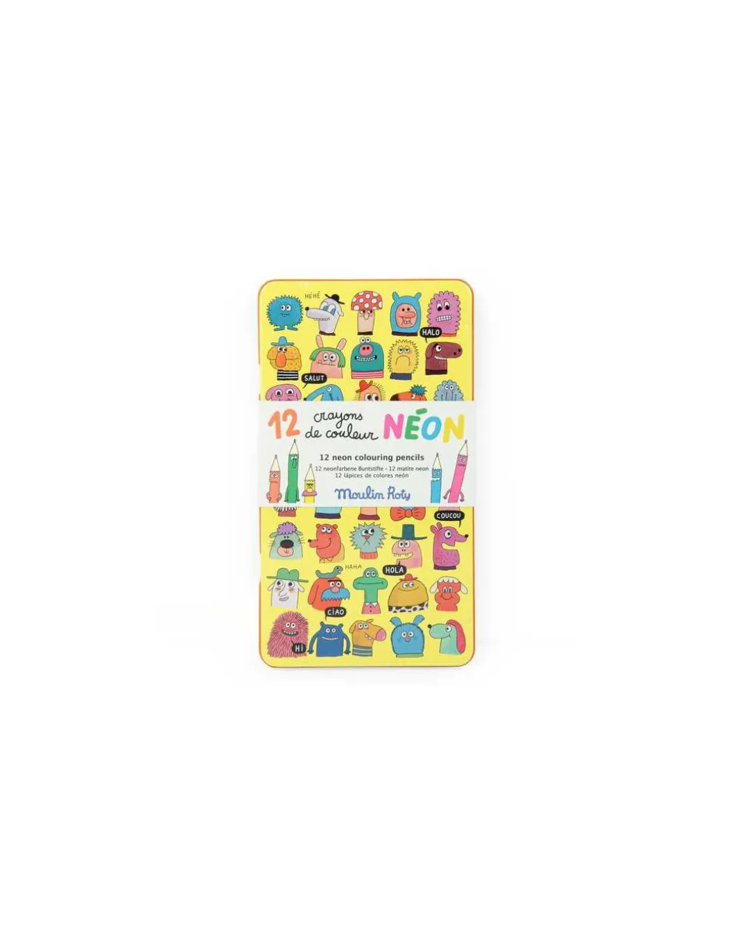 12 crayons de couleur Néon Les Schmouks - Moulin Roty