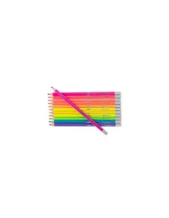 12 crayons de couleur Néon Les Schmouks - Moulin Roty