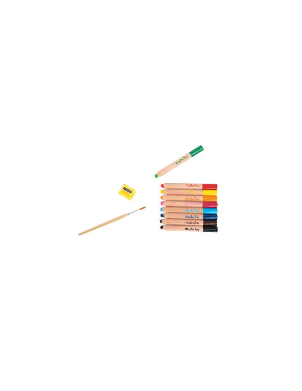 9 crayons de couleurs 3 en 1 Les Schmouks - Moulin Roty