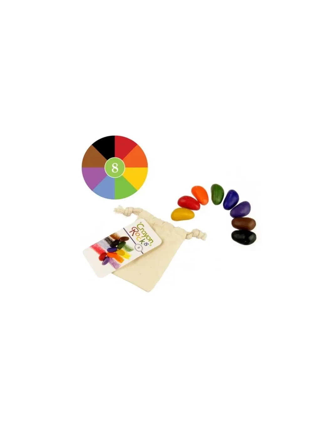 8 crayons en cire naturelle - Crayons Rocks
