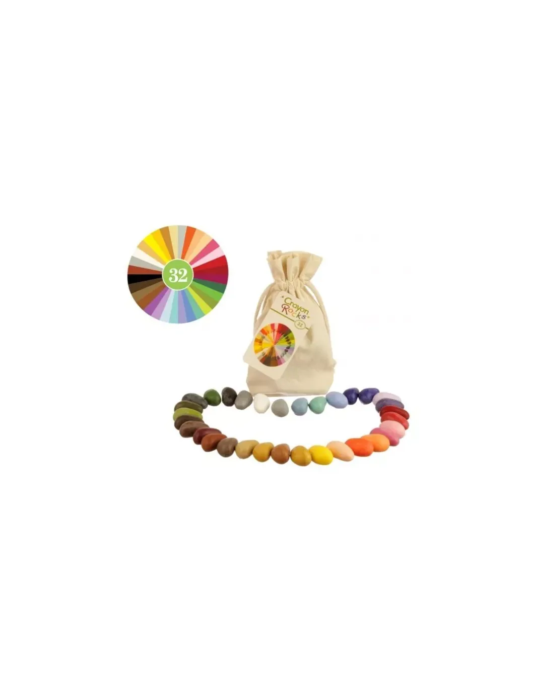 32 crayons en cire naturelle - Crayons Rocks