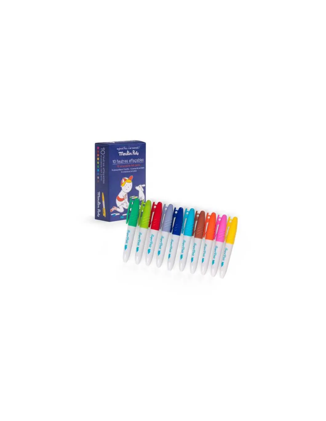 10 feutres effaçable Super Petit - Moulin Roty