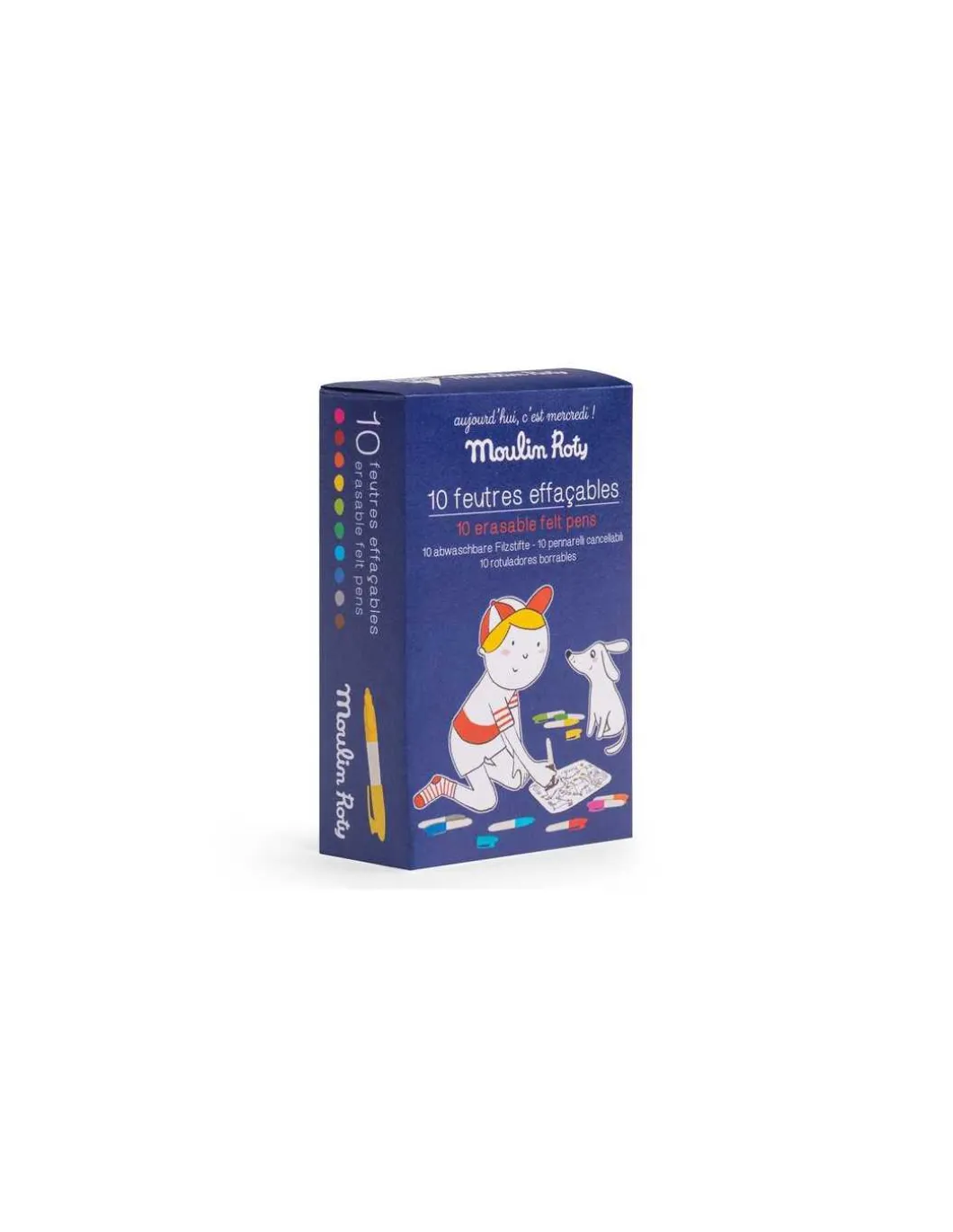 10 feutres effaçable Super Petit - Moulin Roty