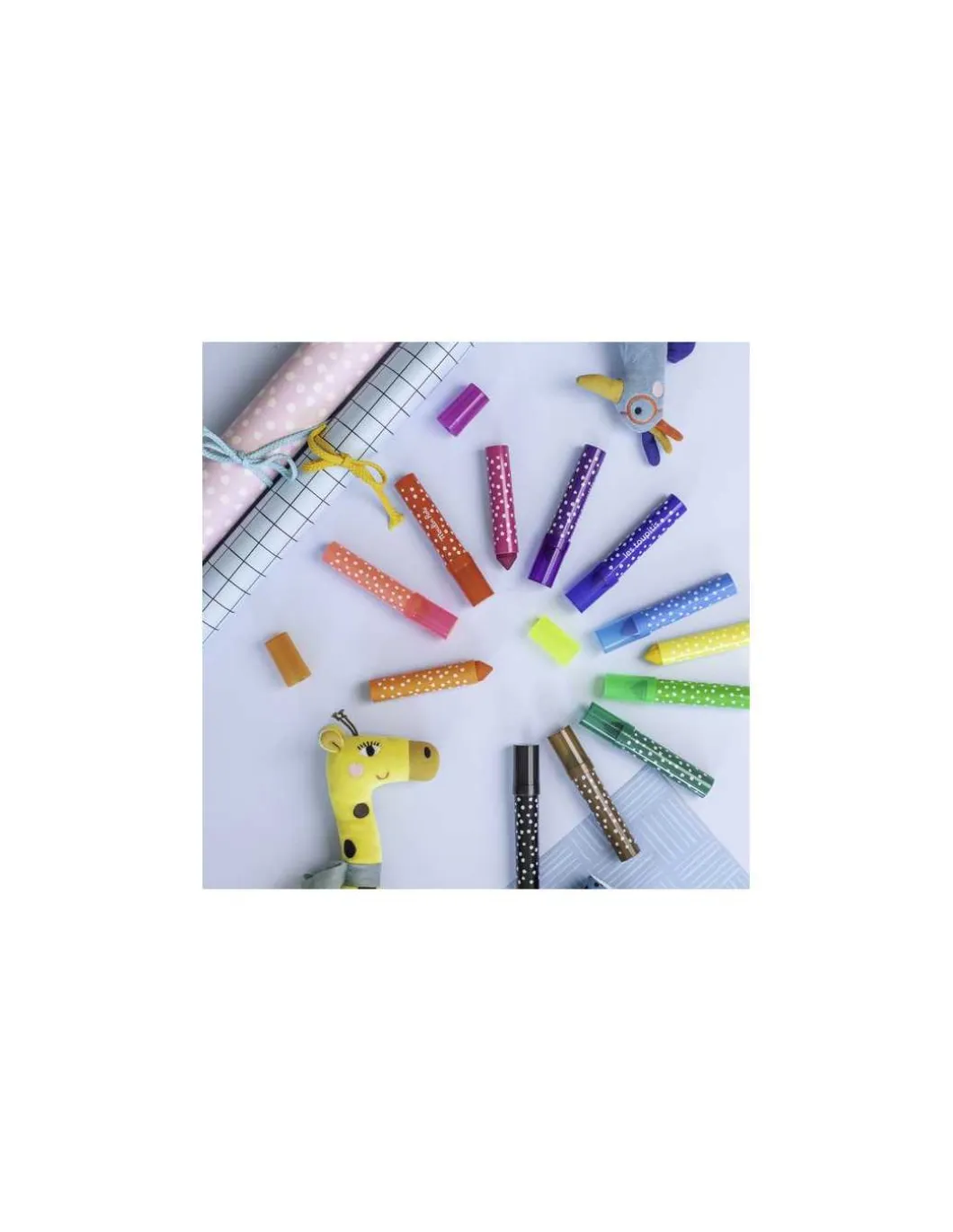12 gros feutres pointes coniques Les Toupitis - Moulin Roty