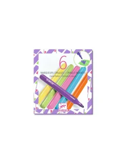 6 marqueurs opaques Années 80 - Djeco