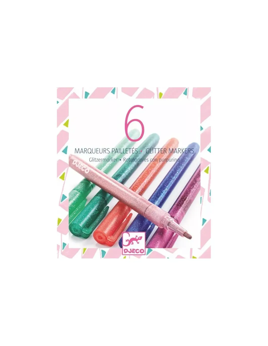 6 marqueurs pailletés sweet - Djeco