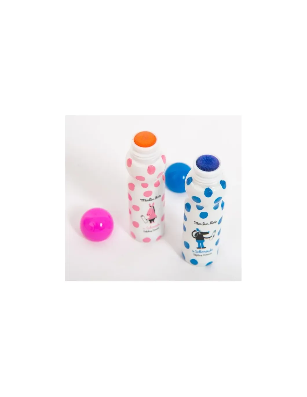 8 marqueurs tampons Les Schmouks - Moulin Roty