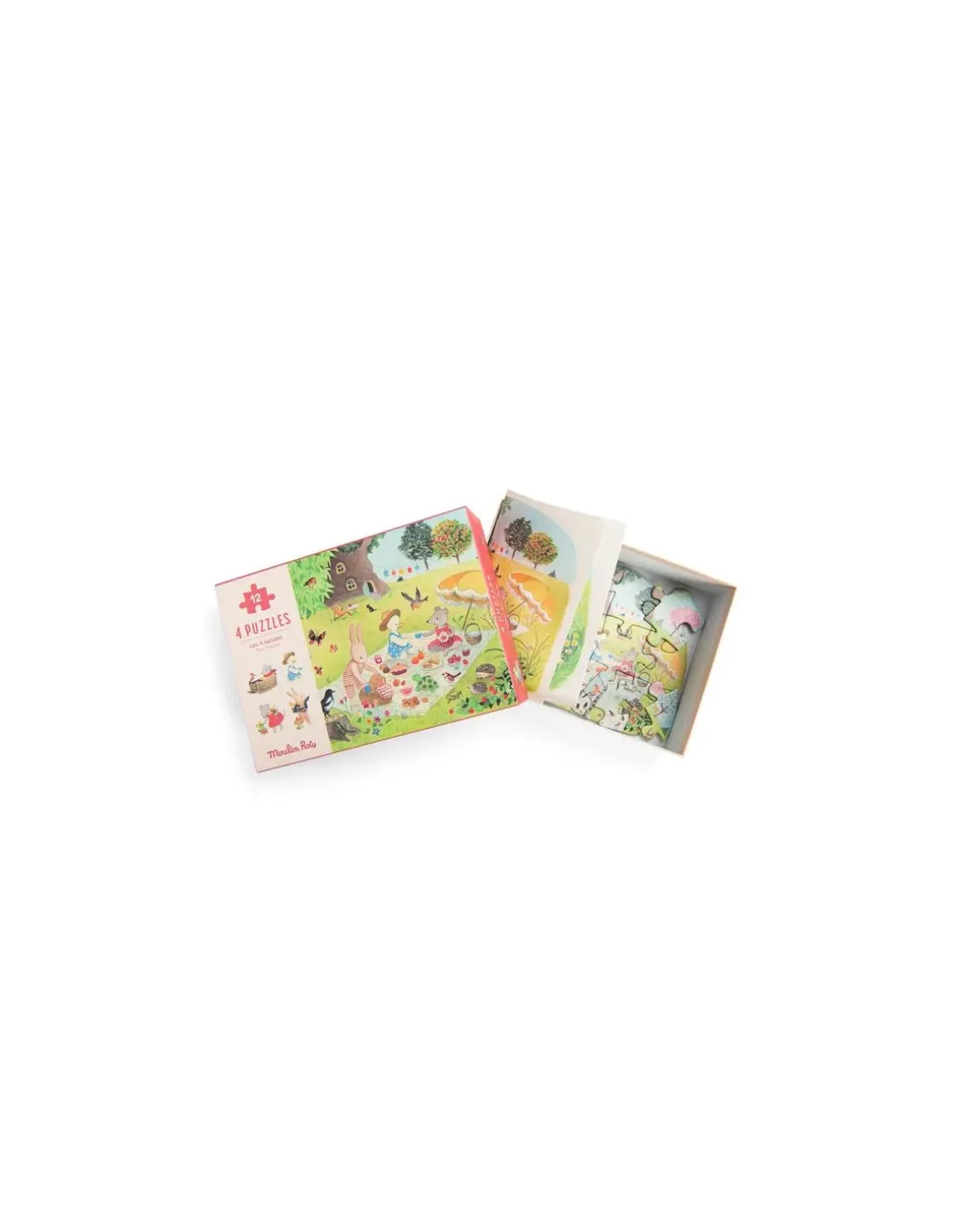 4 mini puzzles Les Saisons - Moulin Roty