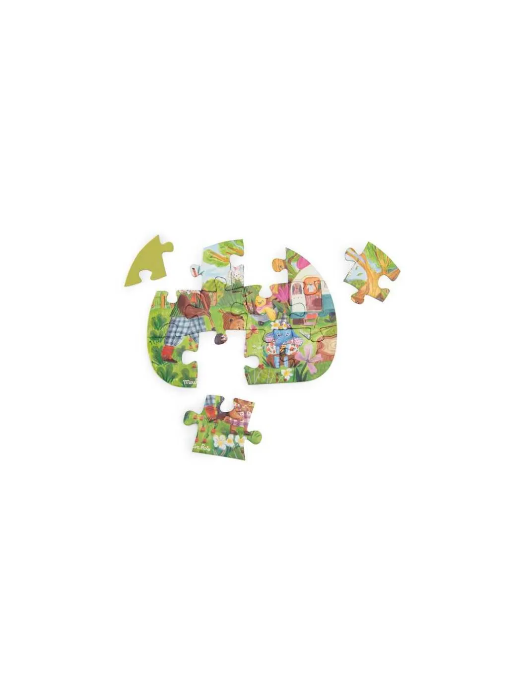 4 mini puzzles Une belle journée Les Minouchkas - Moulin Roty
