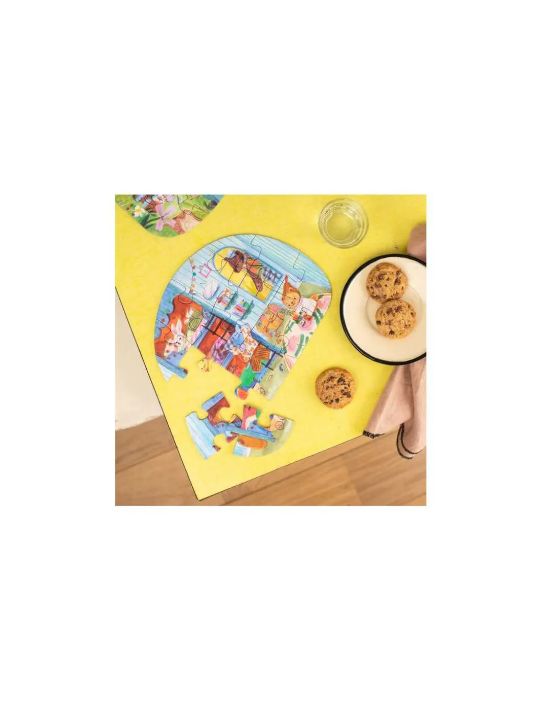 4 mini puzzles Une belle journée Les Minouchkas - Moulin Roty