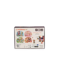 4 mini puzzles Une belle journée Les Minouchkas - Moulin Roty