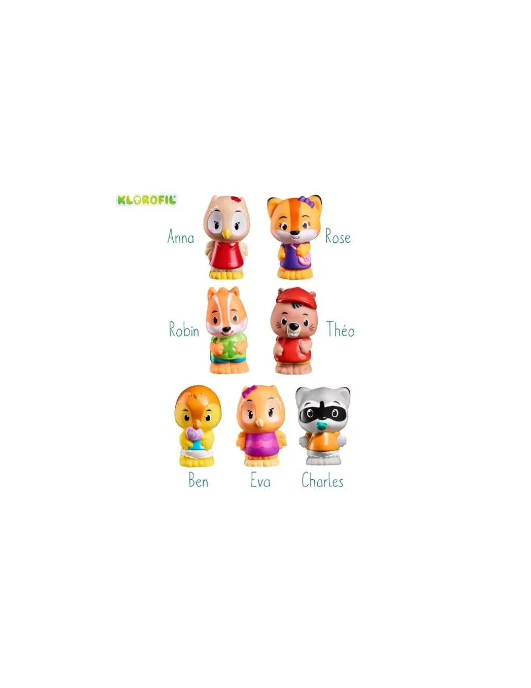 7 personnages famille Klorofil