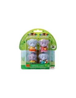 4 personnages famille Éléphant Klorofil