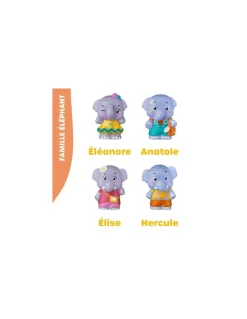 4 personnages famille Éléphant Klorofil