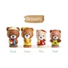 4 personnages famille ours Browny Klorofil