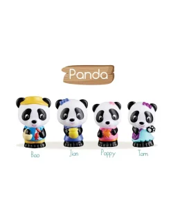 4 personnages famille Panda Klorofil