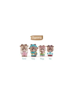 4 personnages famille Renne Klorofil