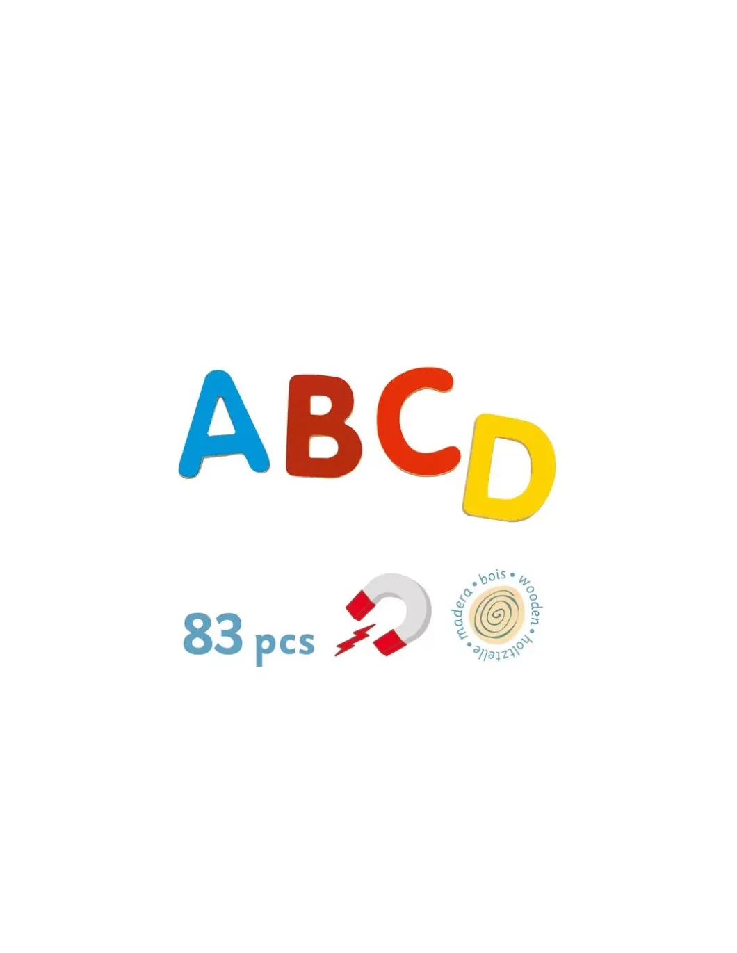 83 petites lettres magnétiques - Djeco