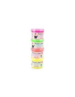 4 pots de peinture à doigts fluo Les Schmouks - Moulin Roty
