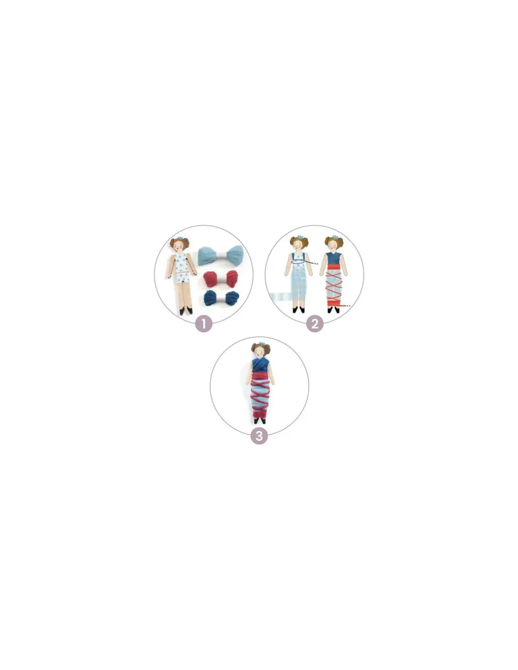 5 poupées chasse-tracas sweet night - Do it Yourself Djeco