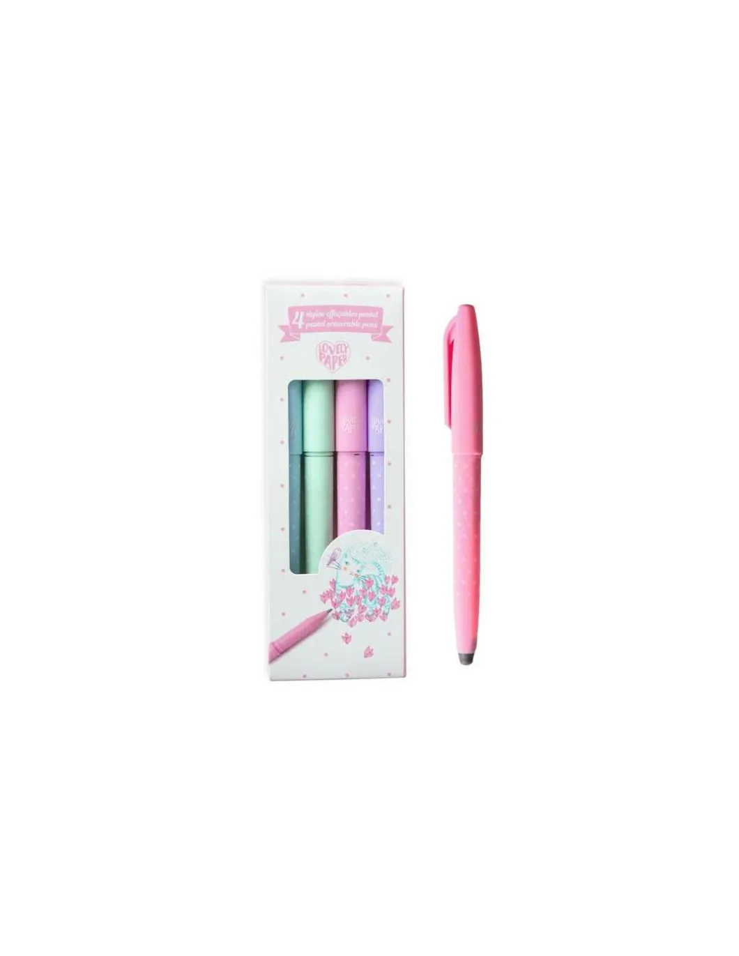 4 stylos effaçables pastel - Djeco