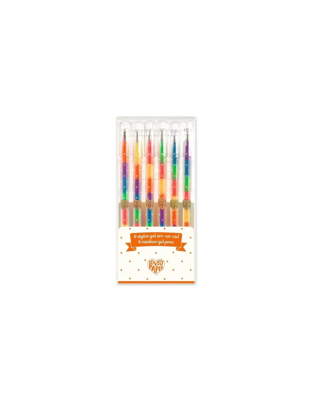 6 stylos gel arc-en-ciel - Djeco