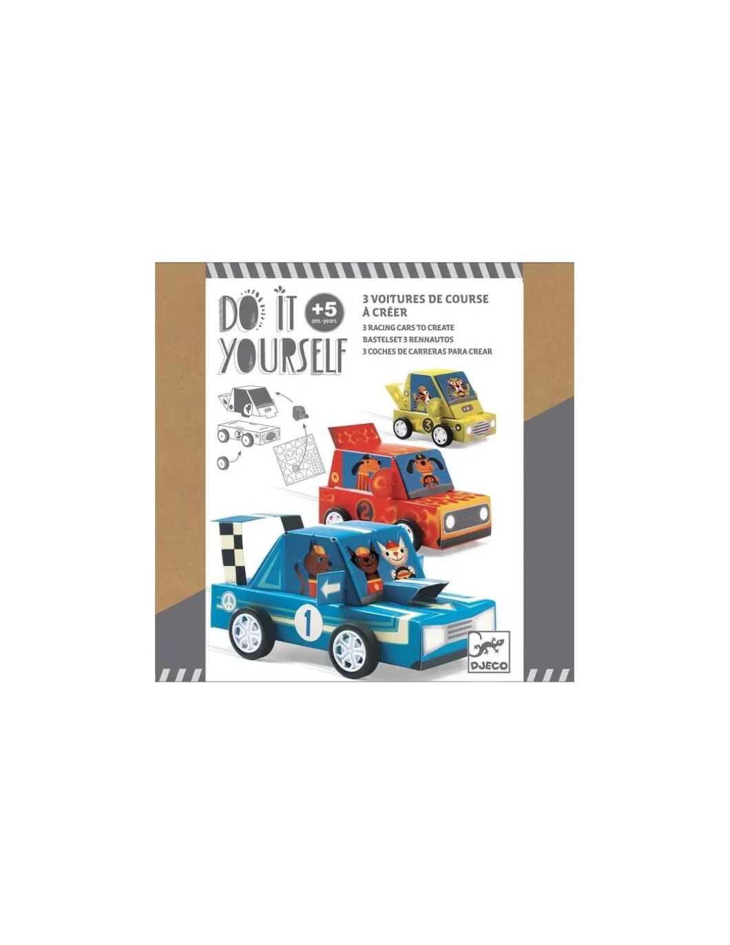 3 voitures de course à créer - Do it Yourself Djeco