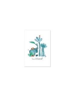 Affiche Bergamote l'éléphant Sous mon Baobab - Moulin Roty