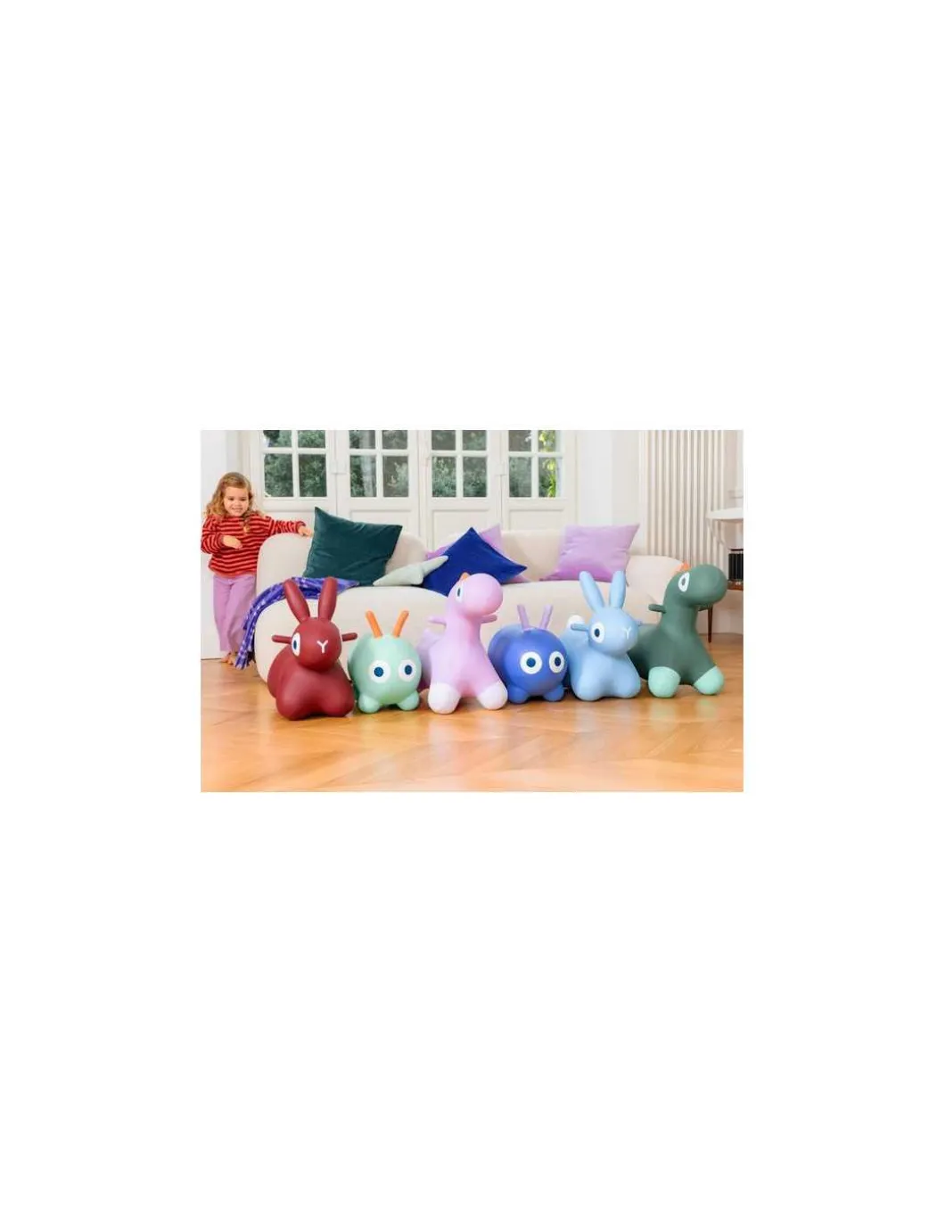 Animal sauteur lapin Hoppi bordeaux - Quut