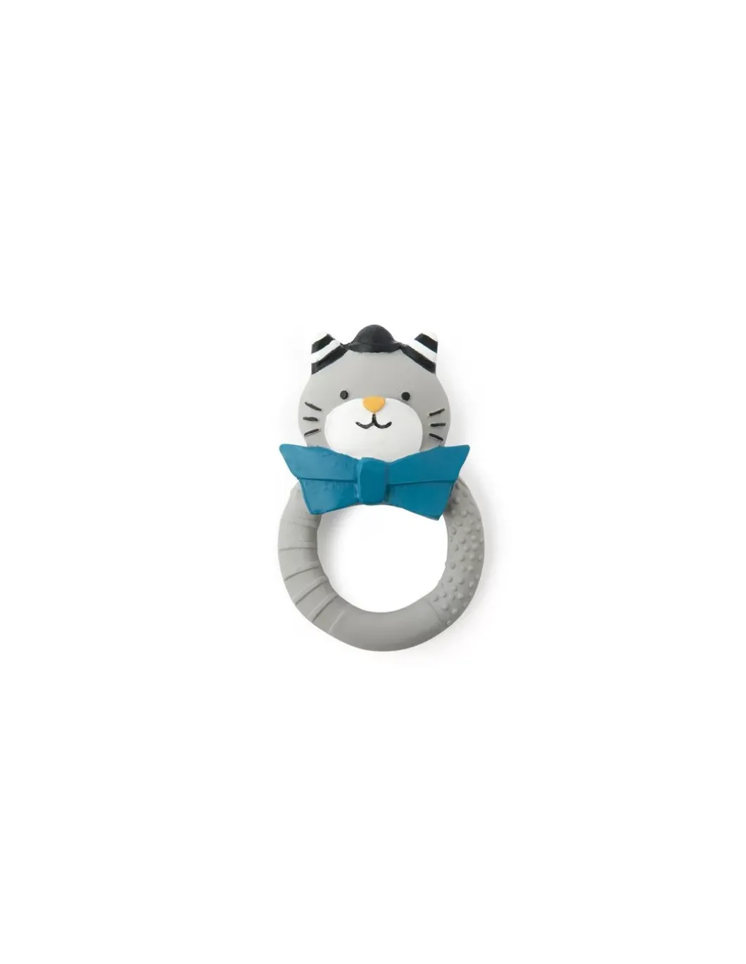 Anneau caoutchouc naturel Chat gris Les moustaches - Moulin Roty