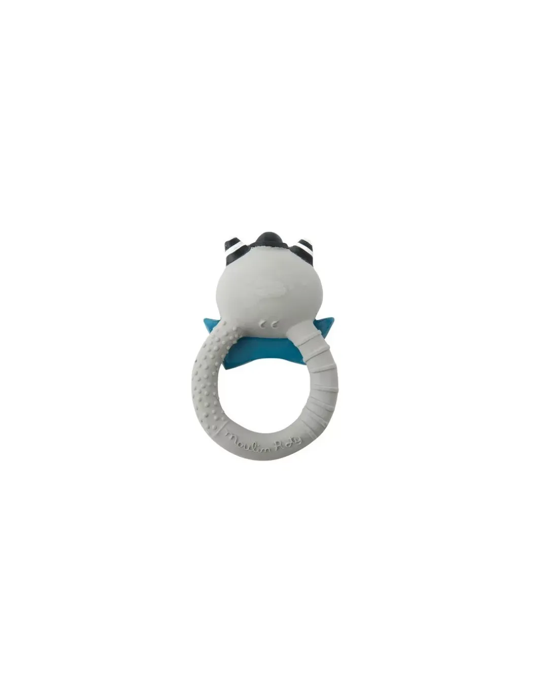 Anneau caoutchouc naturel Chat gris Les moustaches - Moulin Roty