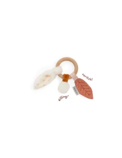Anneau-hochet bois lapin Après la pluie - Moulin Roty