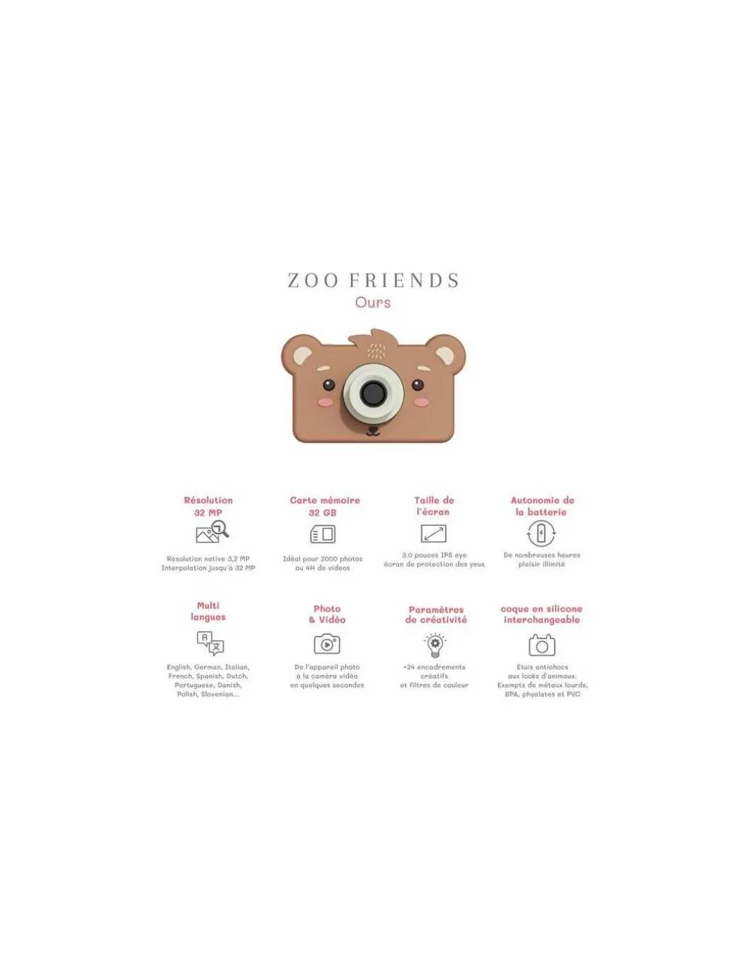 Appareil photo Ours - The Zoofamily