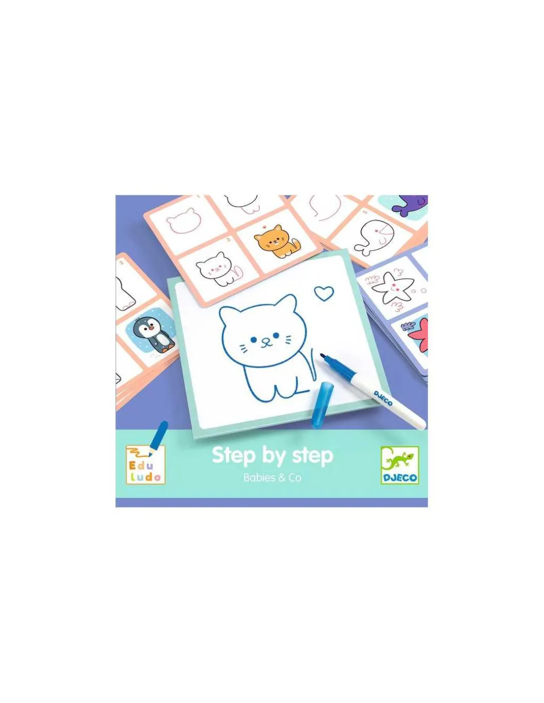Apprendre à dessiner Step by step Babies & Co - Djeco