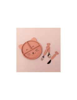 Assiette à compartiments avec ventouse Chat - Trixie