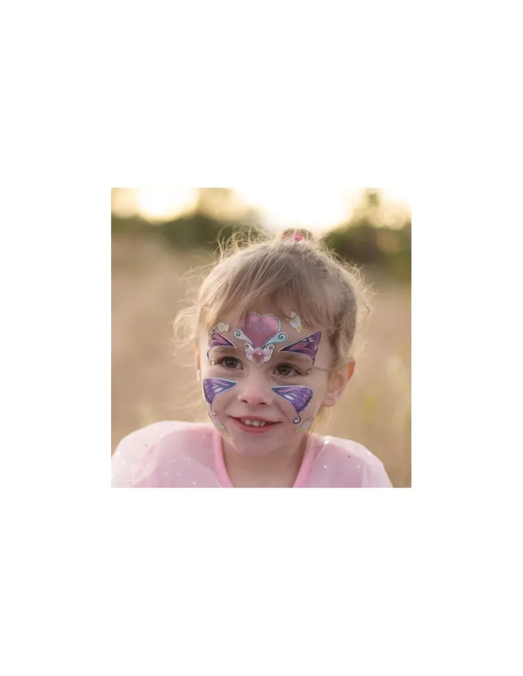 Autocollants pour le visage fée papillon - Great Pretenders