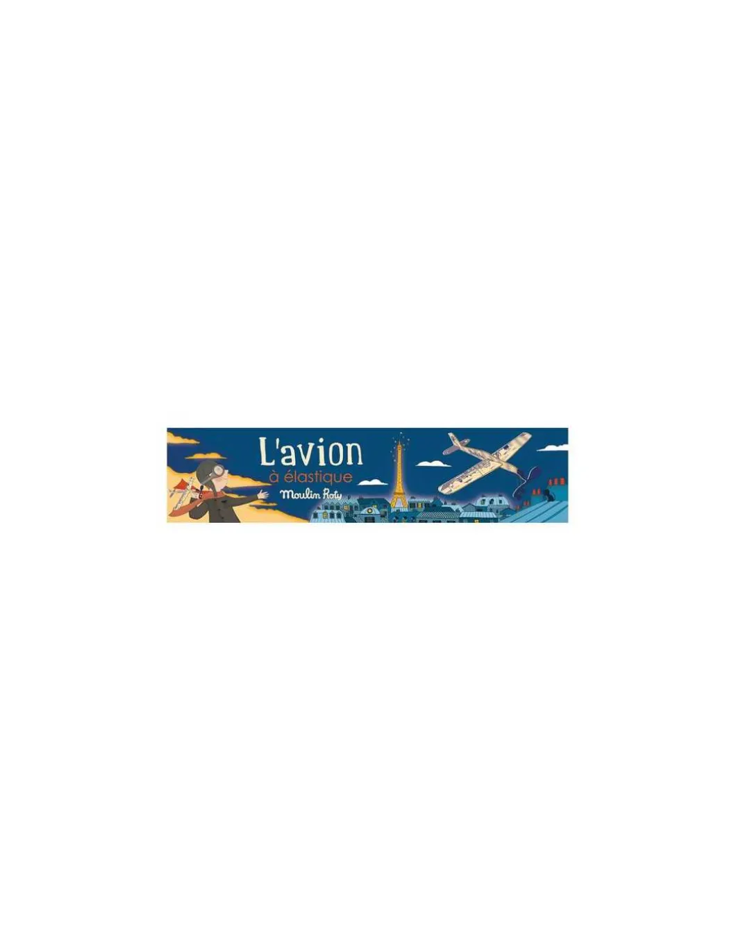 Avion bleu à élastique - Moulin Roty