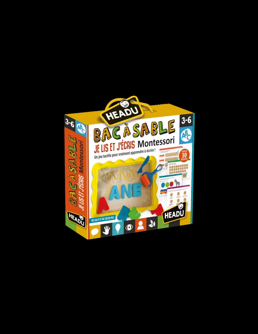 Bac à sable Je lis et j'écris Montessori - Headu