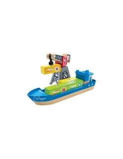 Bateau cargo et grue - Hape