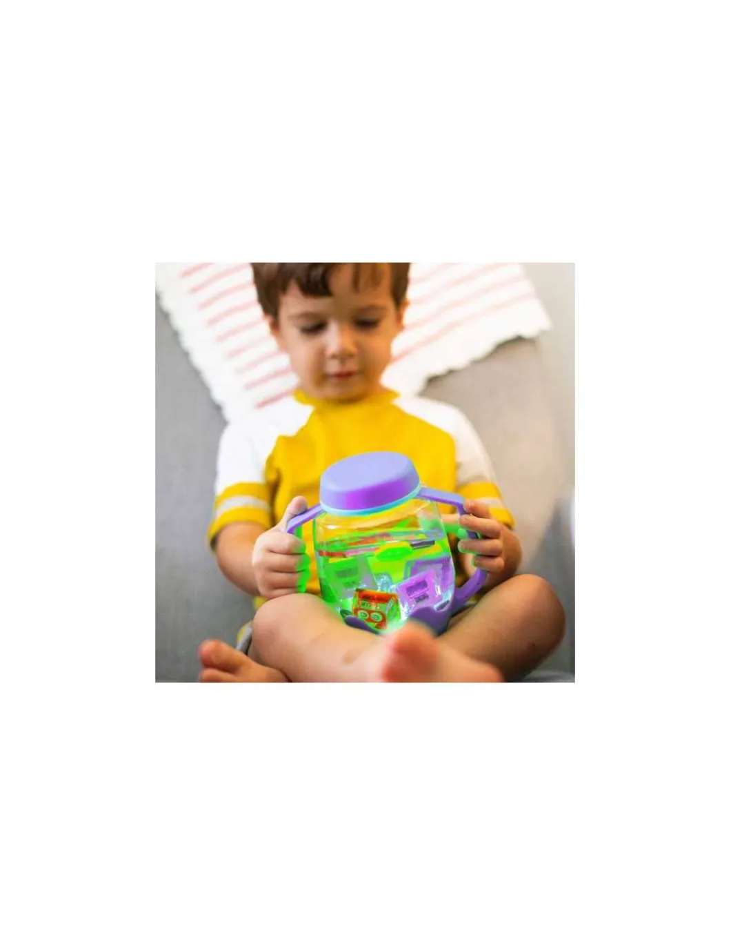 Bocal de jeu sensoriel violet - Glo Pals