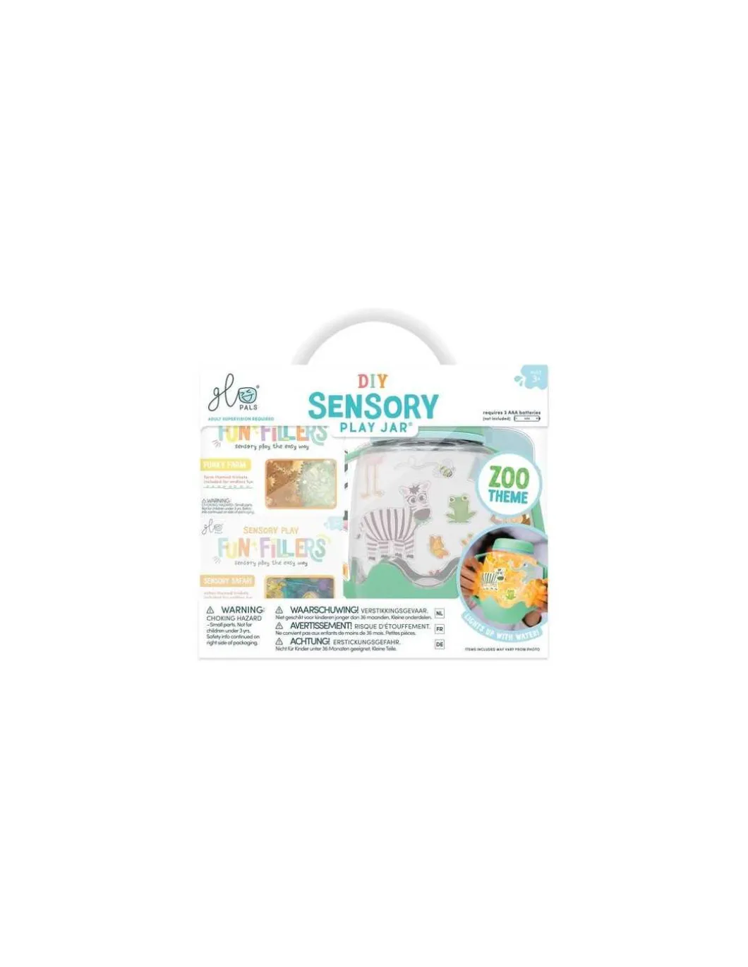Bocal sensoriel à personnaliser Zoo - Glo Pals
