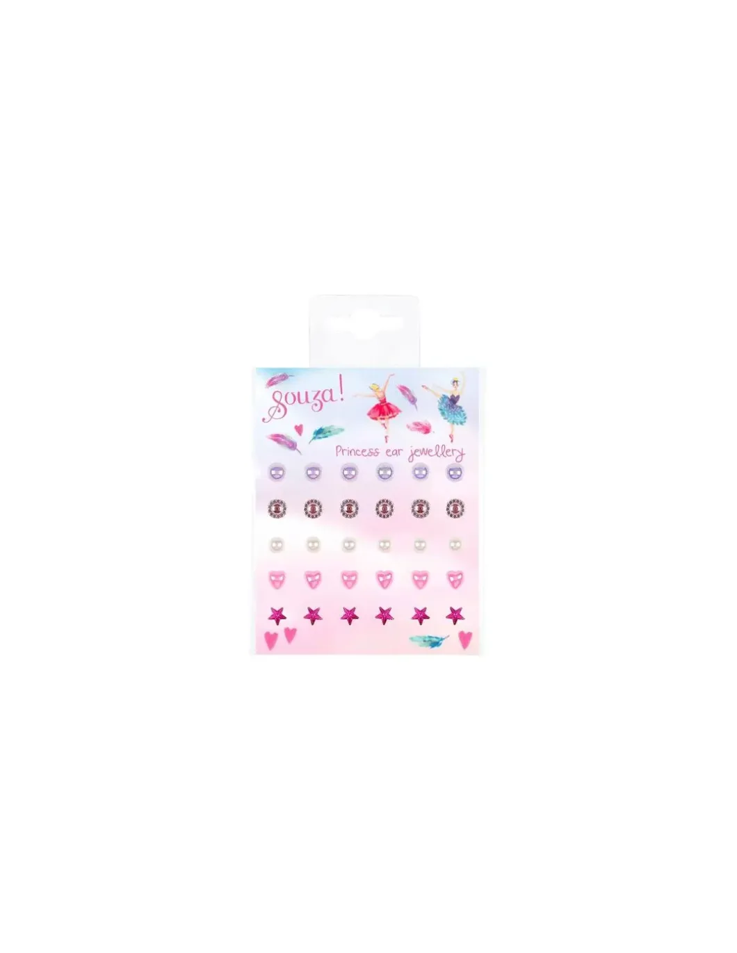 Boucles d'oreilles autocollantes princesse - Souza