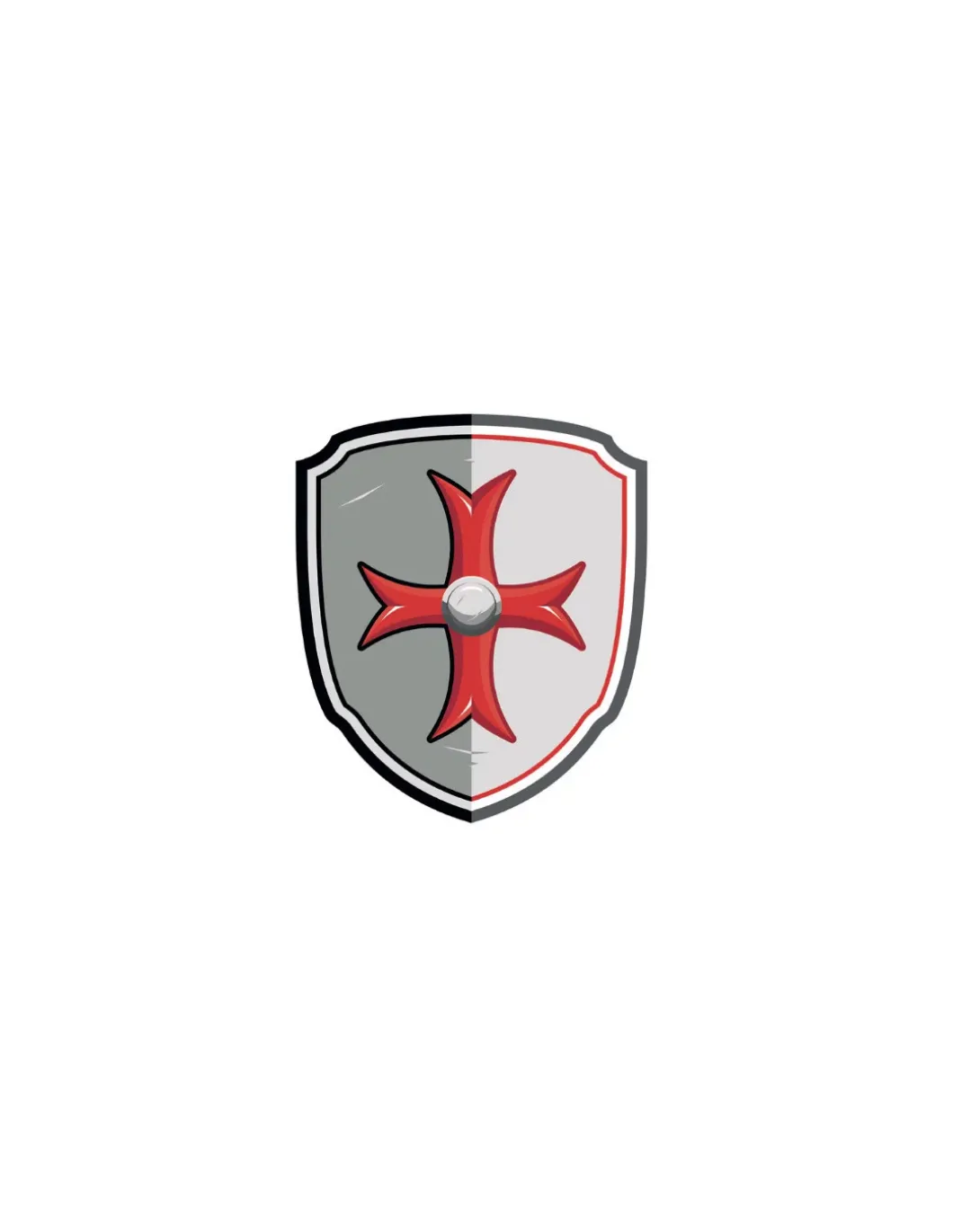 Bouclier Croix de Malte en mousse - Papo