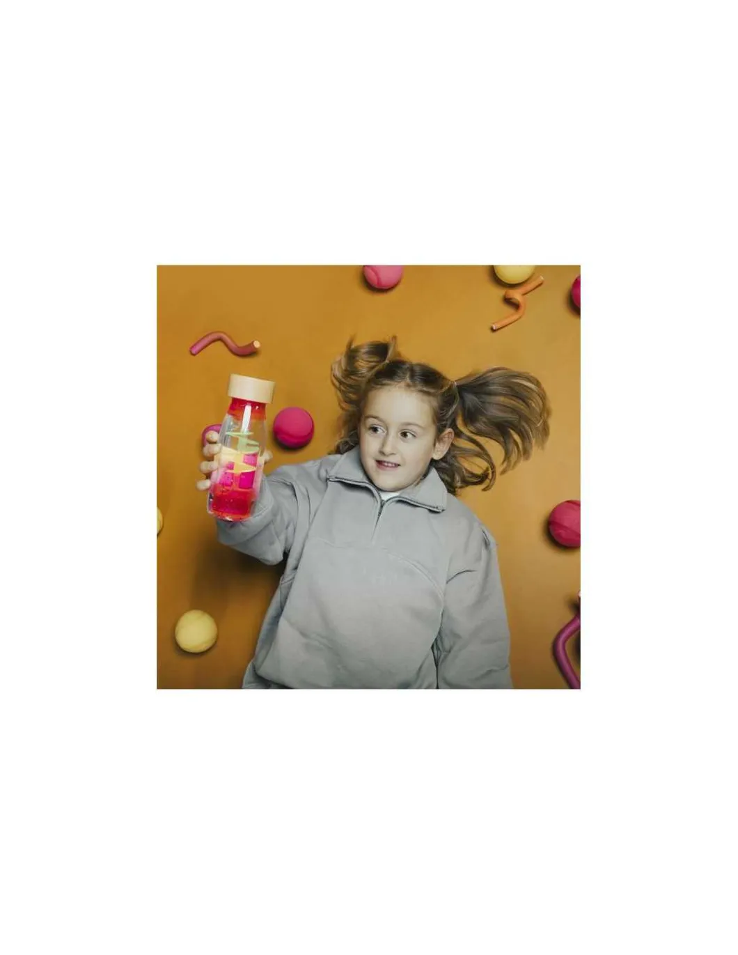Bouteille sensorielle Move Spirale rose - Petit Boum