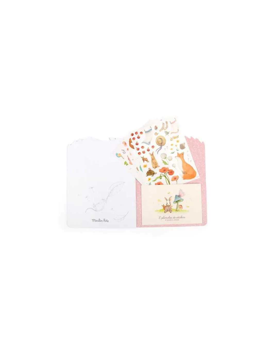 Cahier de coloriage et stickers Les Rosalies - Moulin Roty